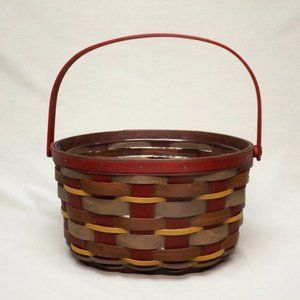 Rare Longaberger 2011 Crimson Hill Oval Basket with Protector